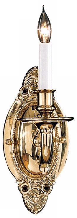 Polished Brass 12" High Wall Sconce