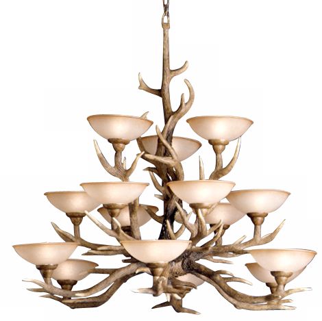 Rustic Foyer 15 Lt Chandelier