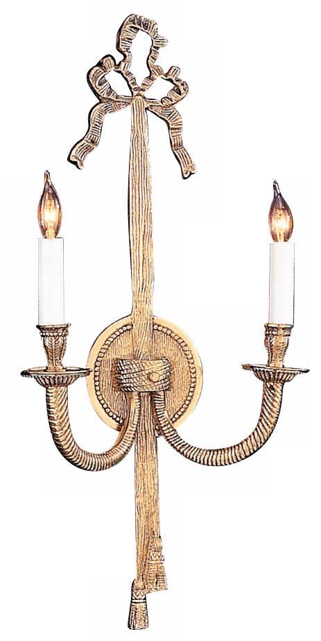 Bow and Tassel 21" High Two Light Wall Sconce