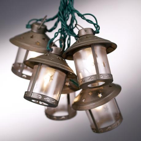 Old Fashioned Metal Moon Lantern Party String Lights - #92681 LampsPlus.com
