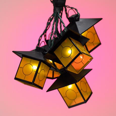 Mission Honey Paneled Lantern String Party Lights