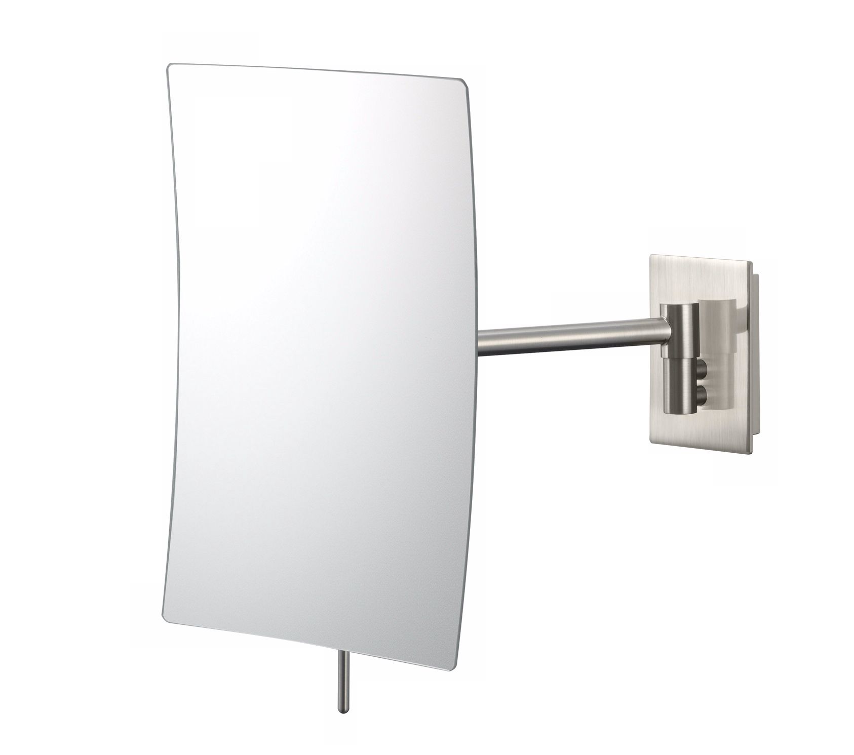 Brushed Nickel Minimalist Wall Mount 9 1/2" High Mirror