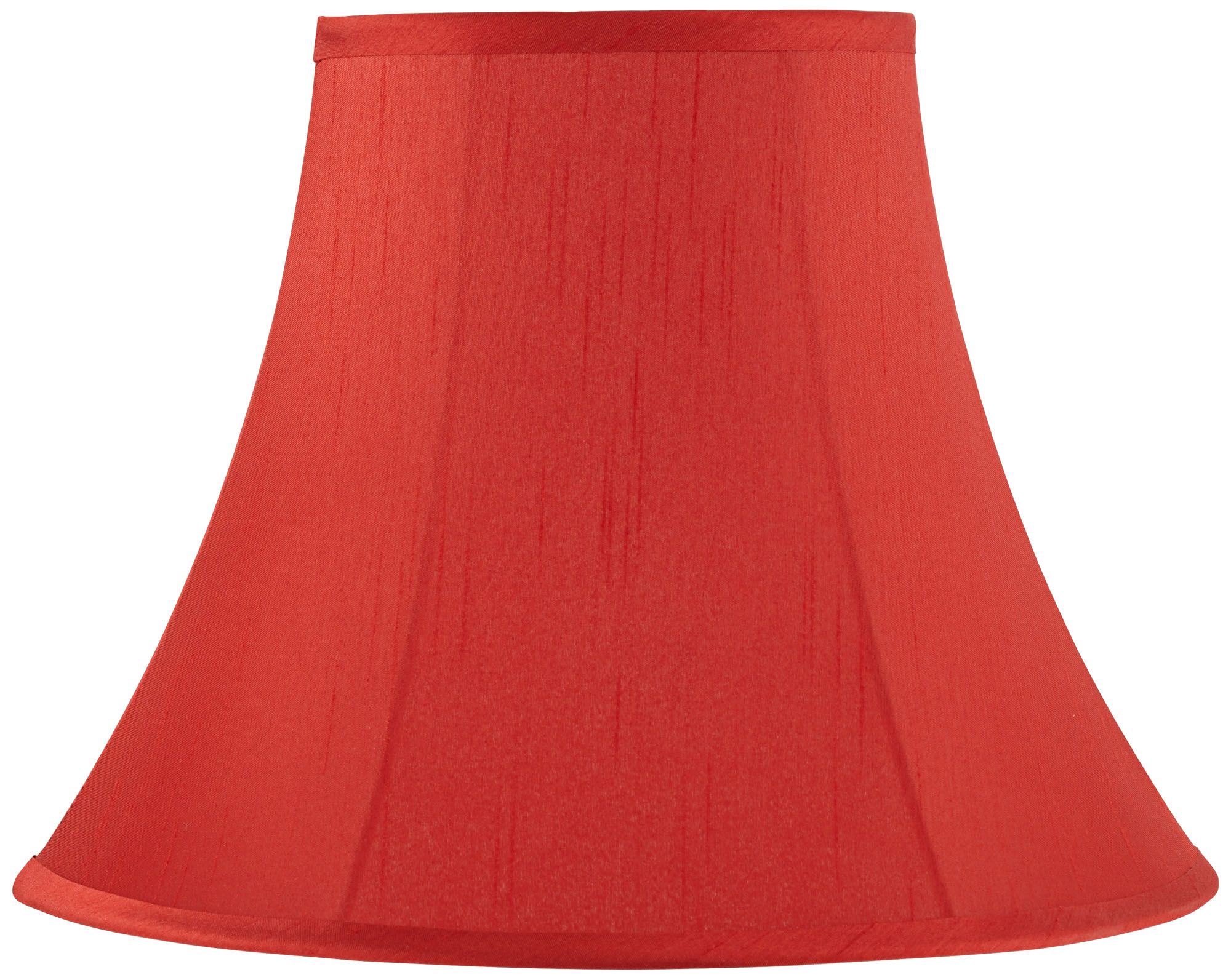 Red Silk Dupioni Lamp Shade 7x14x11 (Spider)