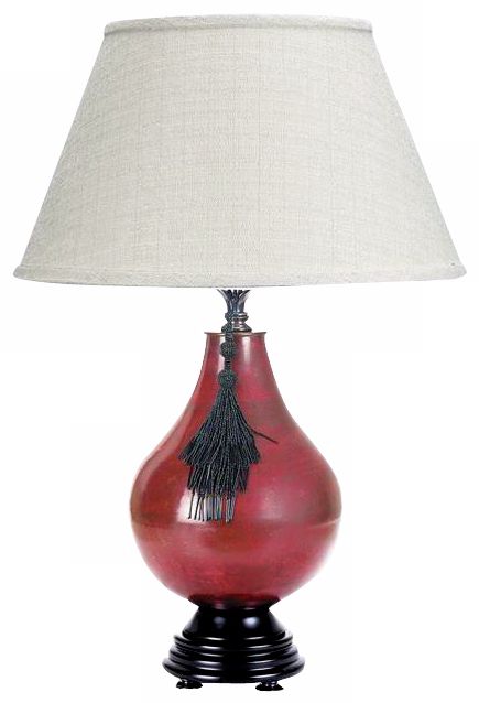 Frederick Cooper Red Tassel Table Lamp