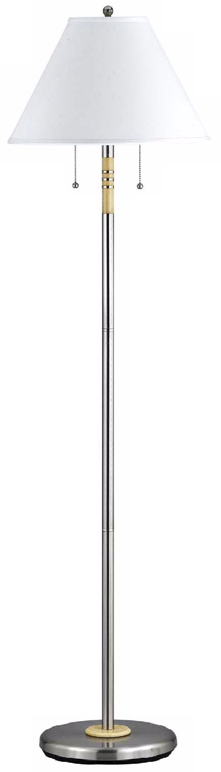 Soho Collection Nickel Finish Double Pull Floor Lamp