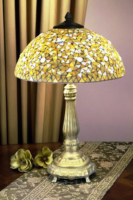 Dale Tiffany Mosaic Series Antique Gold Table Lamp
