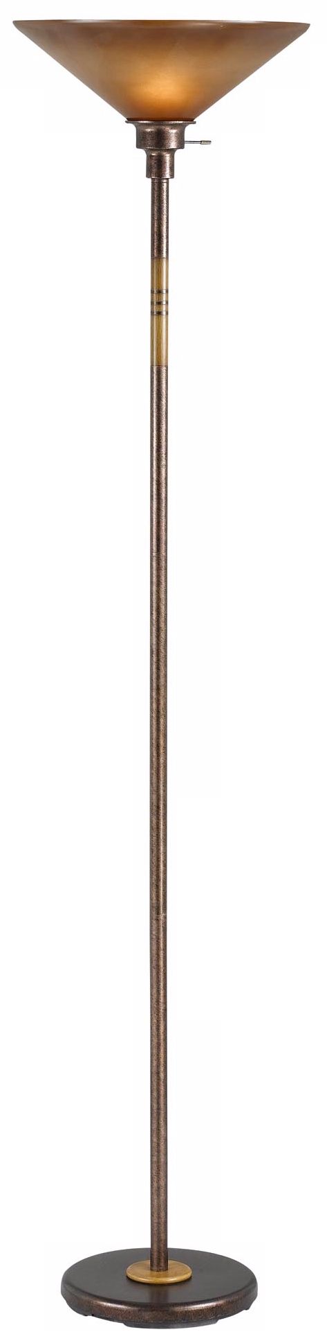 Soho Collection Rust Finish Torchiere Floor Lamp