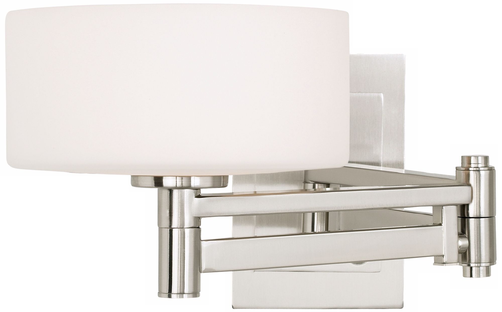 Possini Euro Design Frosted Cylinder Swing Arm