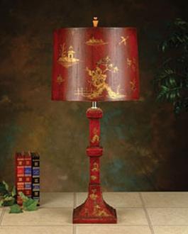 John Richard Red and Gold Oriental Table Lamp 93521