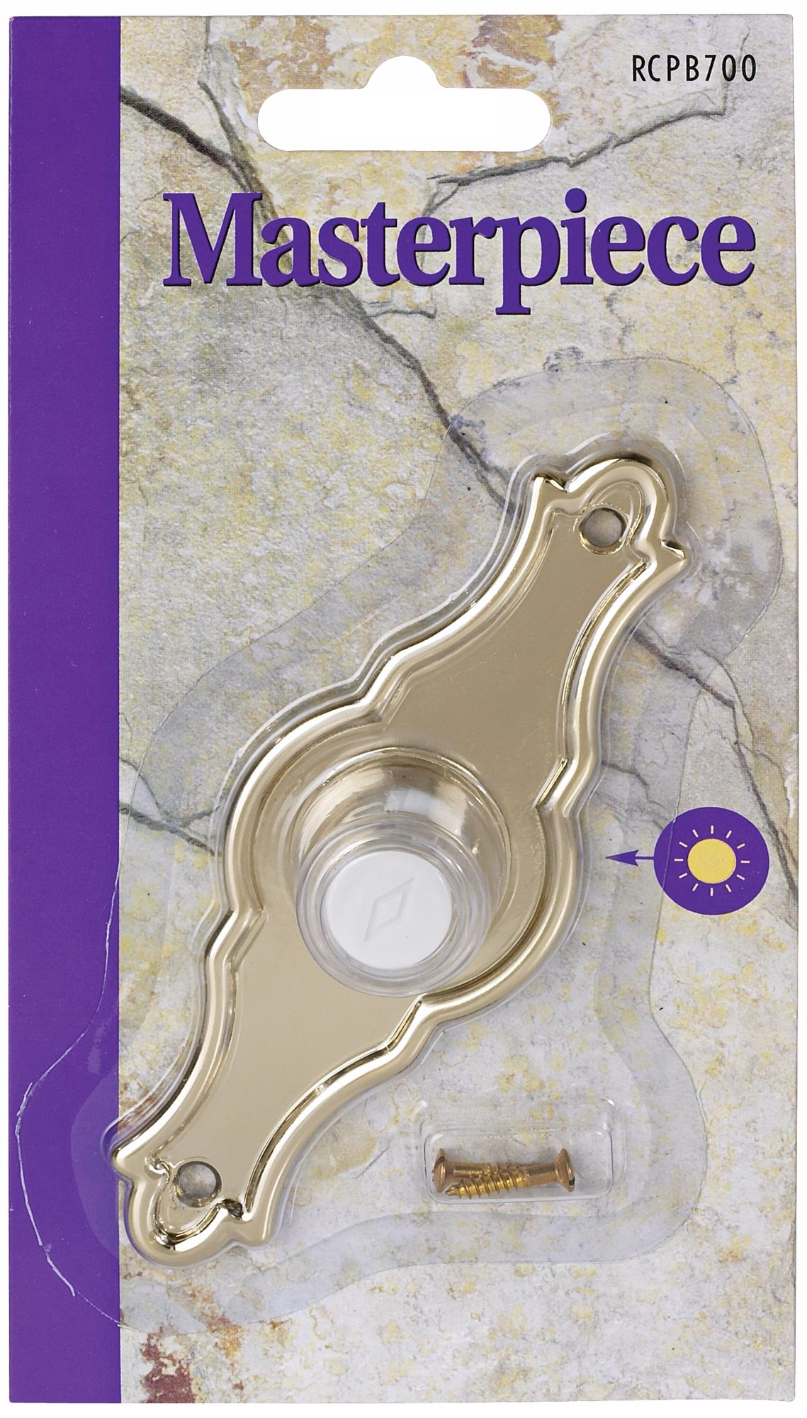 Polished Brass Traditional Style Lighted Doorbell Button
