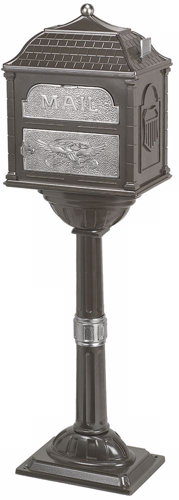 Classic Bronze Mailbox With Pedestal