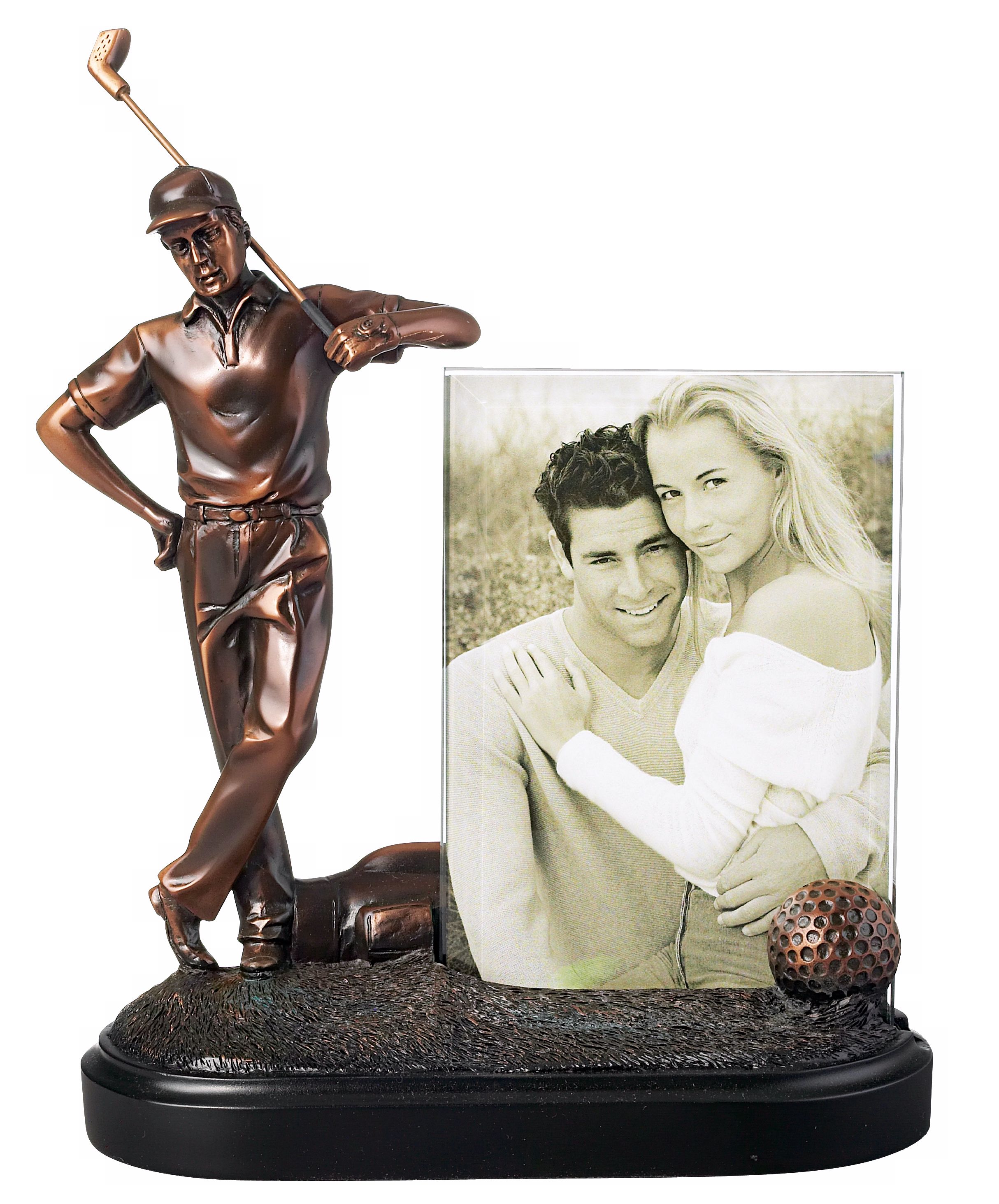 Bronze Golfer 4x6 Picture Frame