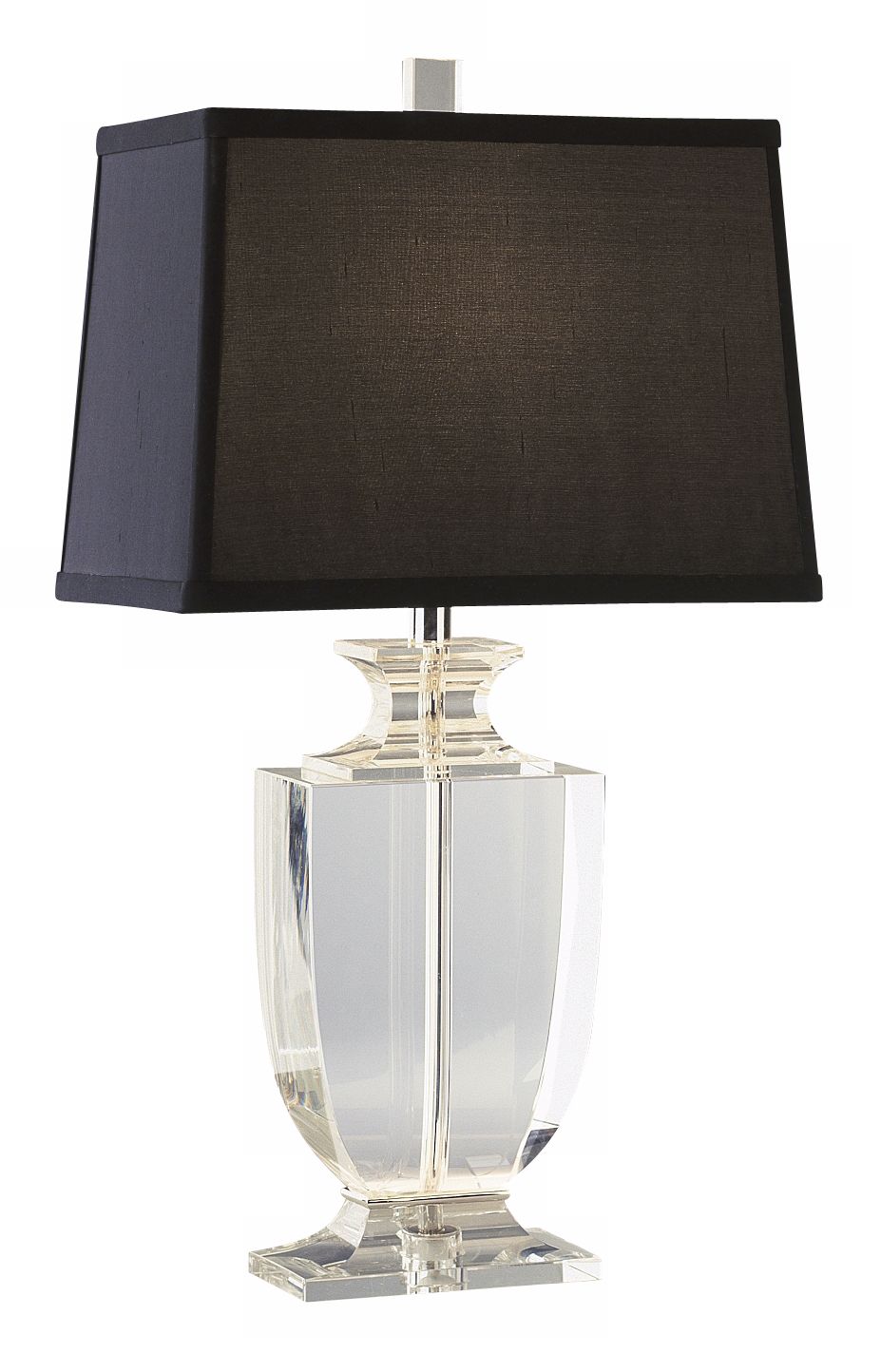 Artemis Accent Clear Crystal Black Shade Table Lamp