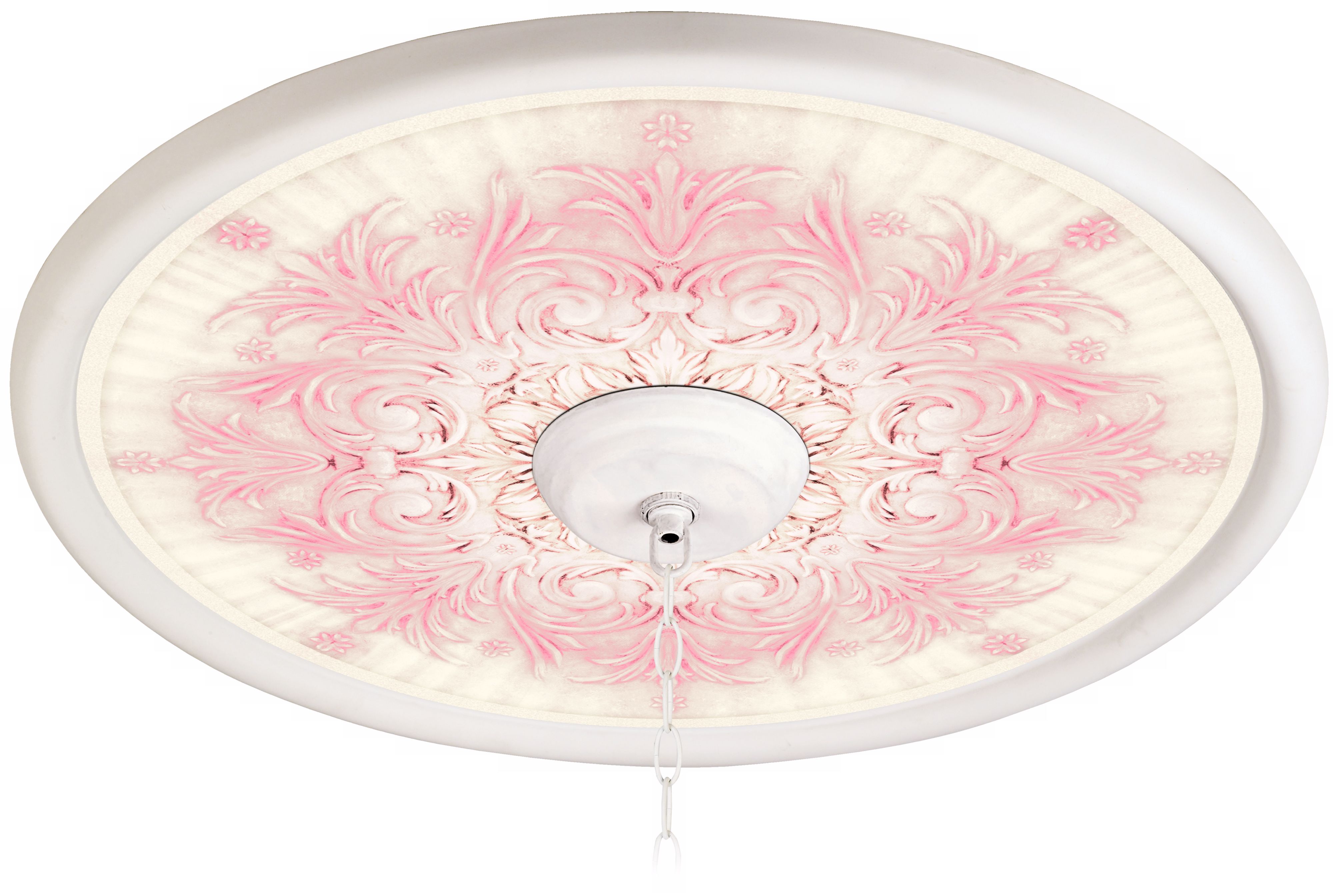 Gentle Rose 24 Inch Wide 4 Inch Opening White Medallion
