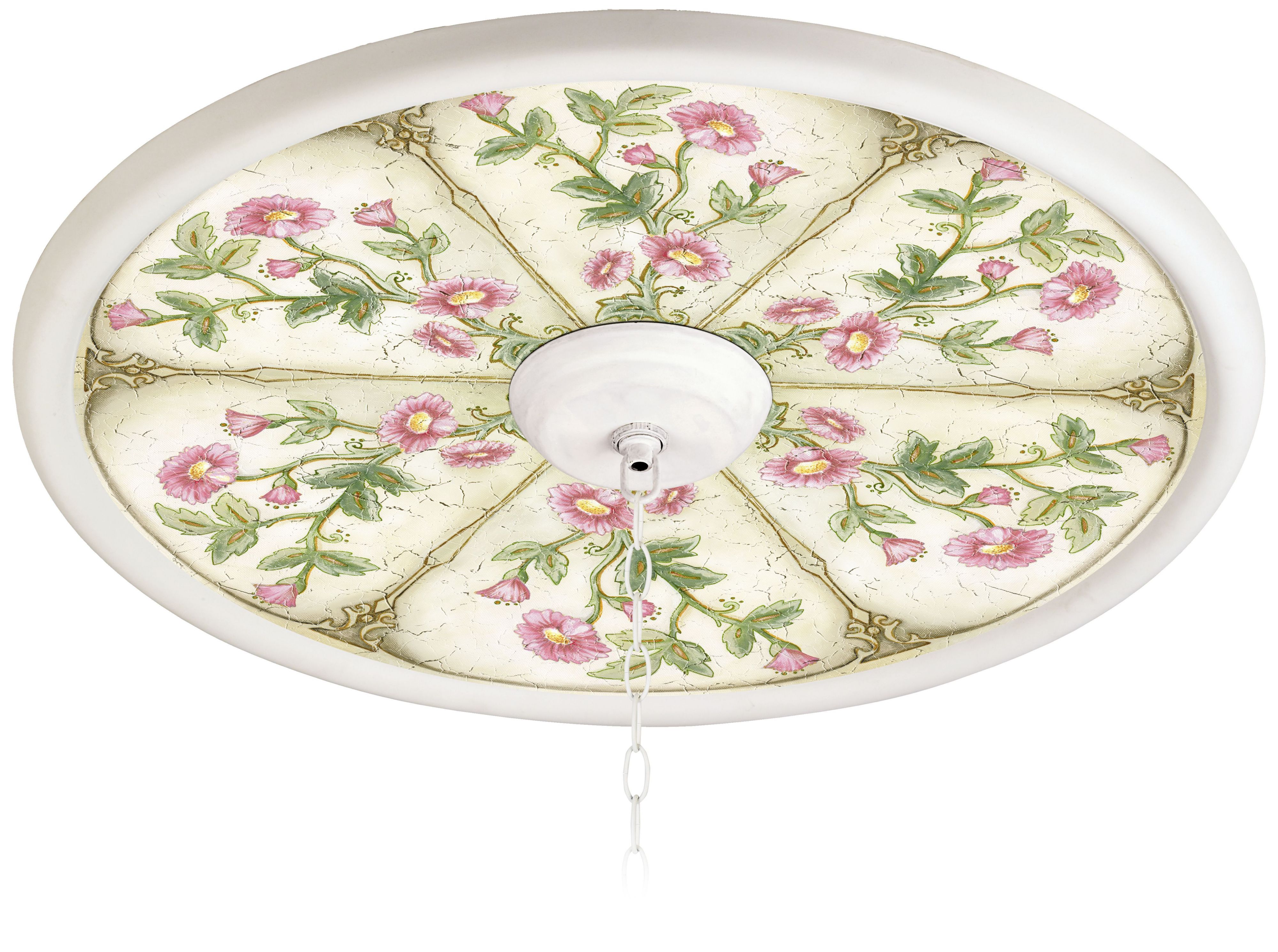English Garden Pink 24 White 4 Opening Medallion 94330 H3662