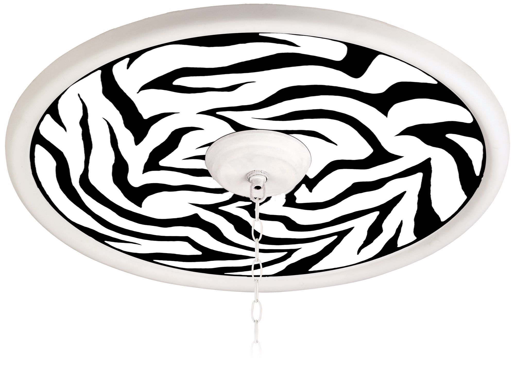 White Tiger White 24" Wide 4" Opening Giclee Medallion