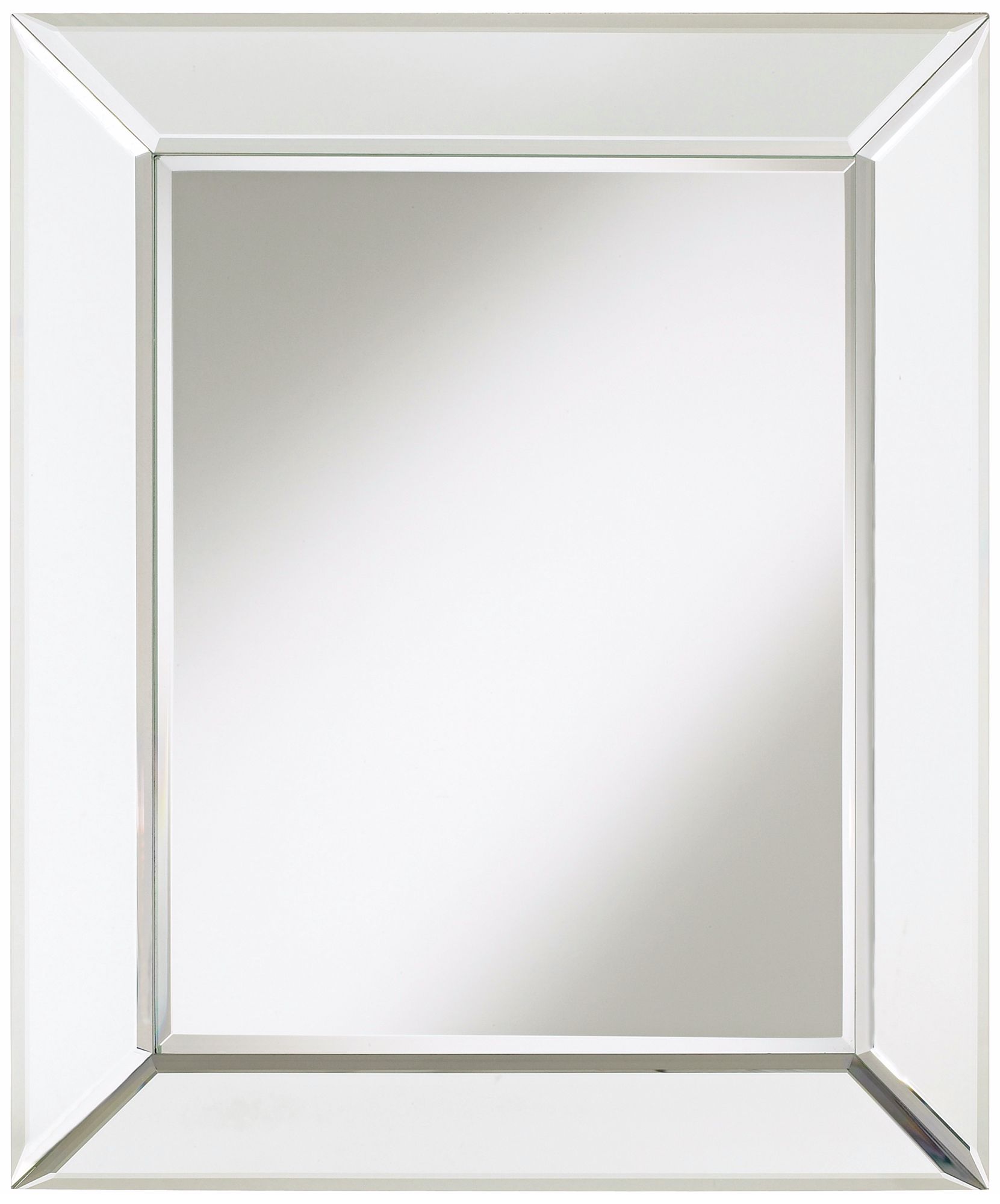 Frameless Beveled Border 24" High Wall Mirror