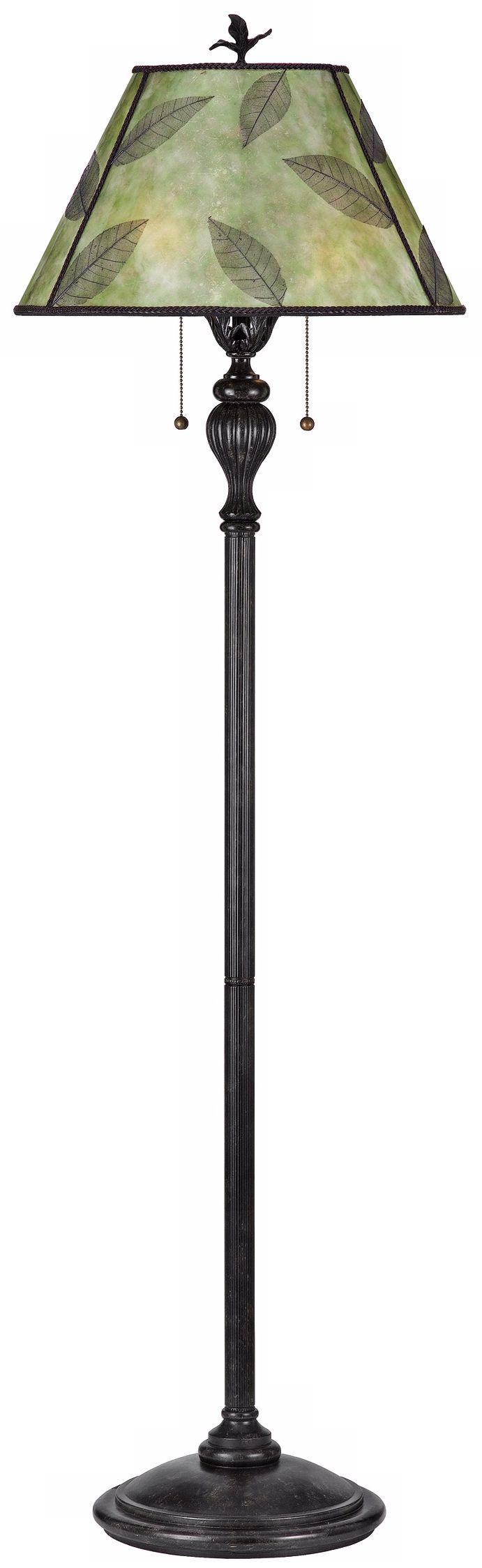 Quoizel Mica Leaf Green Mica Shade Floor Lamp