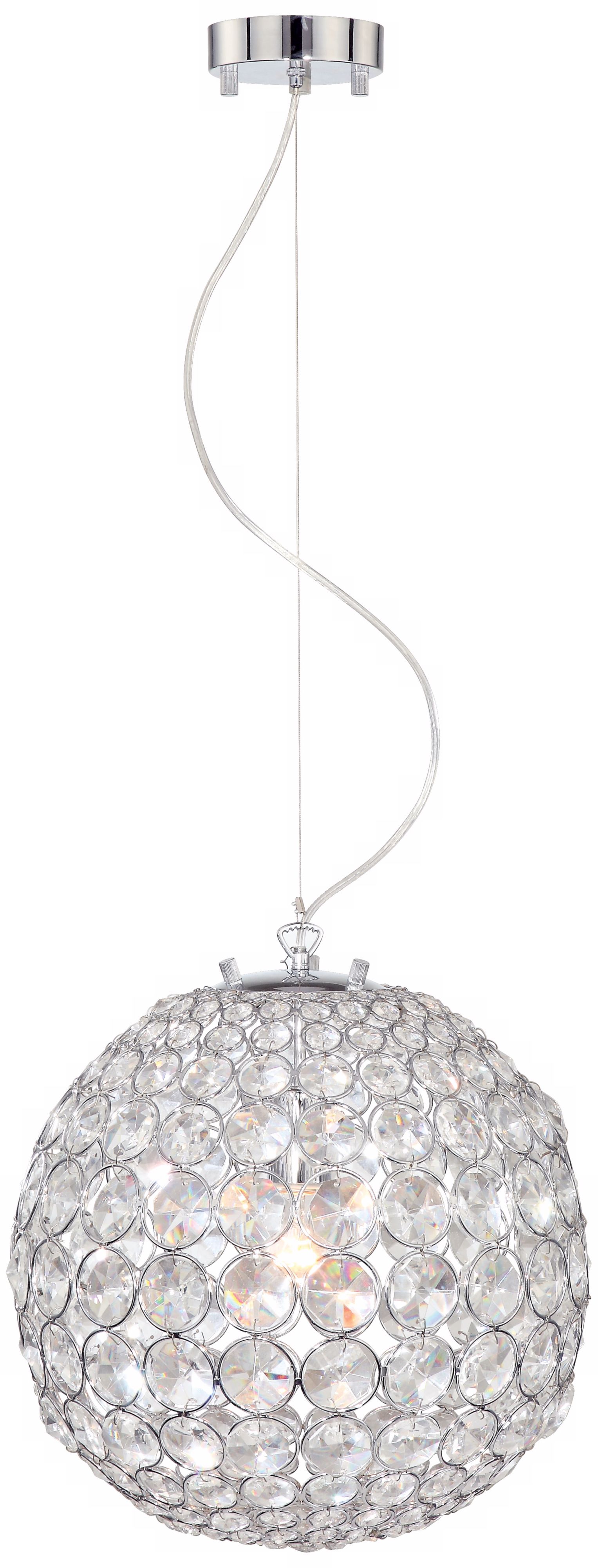 Possini Euro Eight Sided Faceted Crystal Sphere Pendant 94811