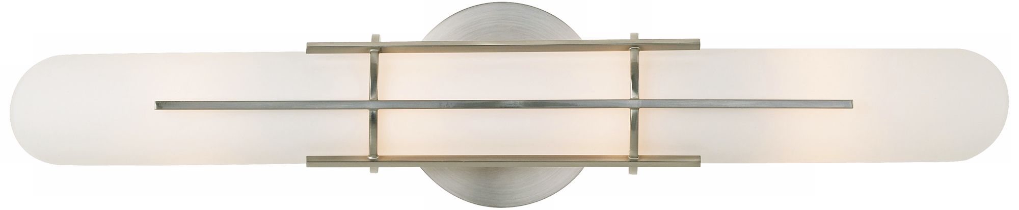 Possini Euro Brushed Nickel Etched White Glass Wall Light