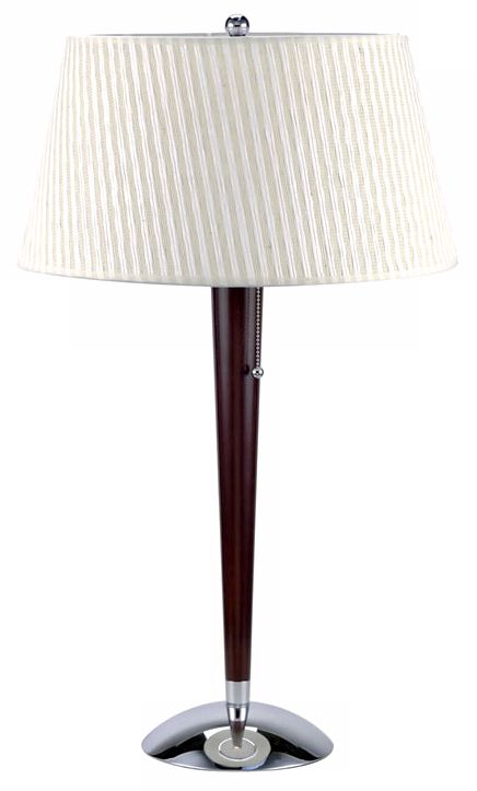 Lite Source Cherry Wood Bat Table Lamp
