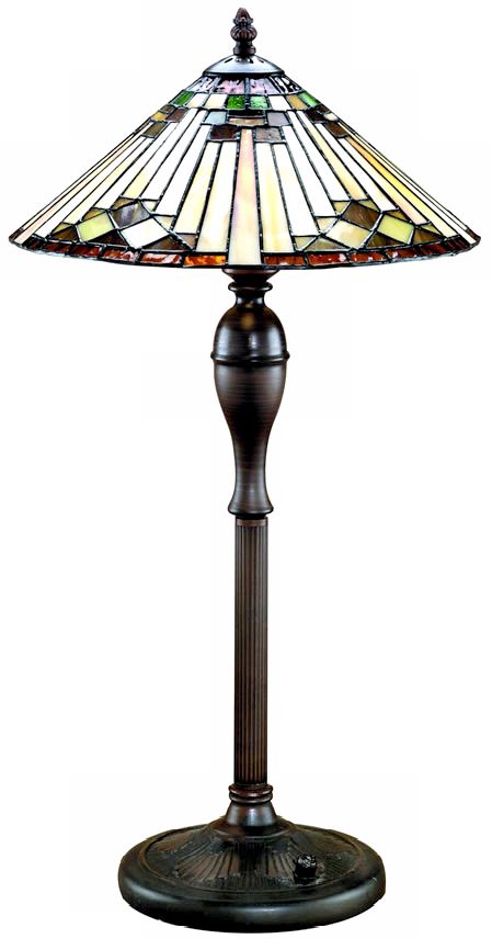 Lite Source Round Base Tiffany Table Lamp