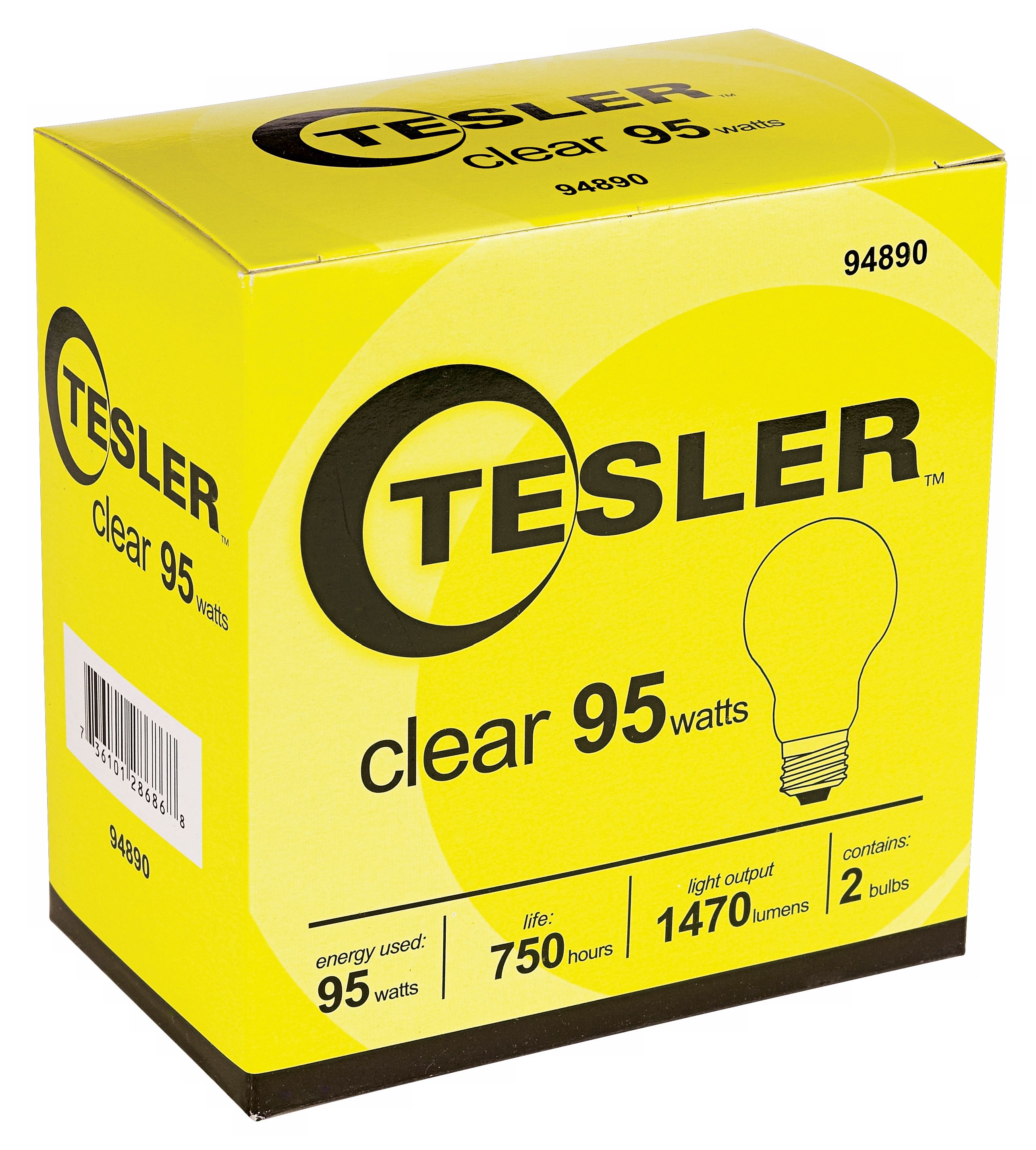 Tesler 95 Watt 2-Pack Clear Light Bulbs