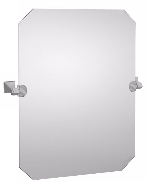 Nickel Rectangle Tilt 30" High Wall Mirror