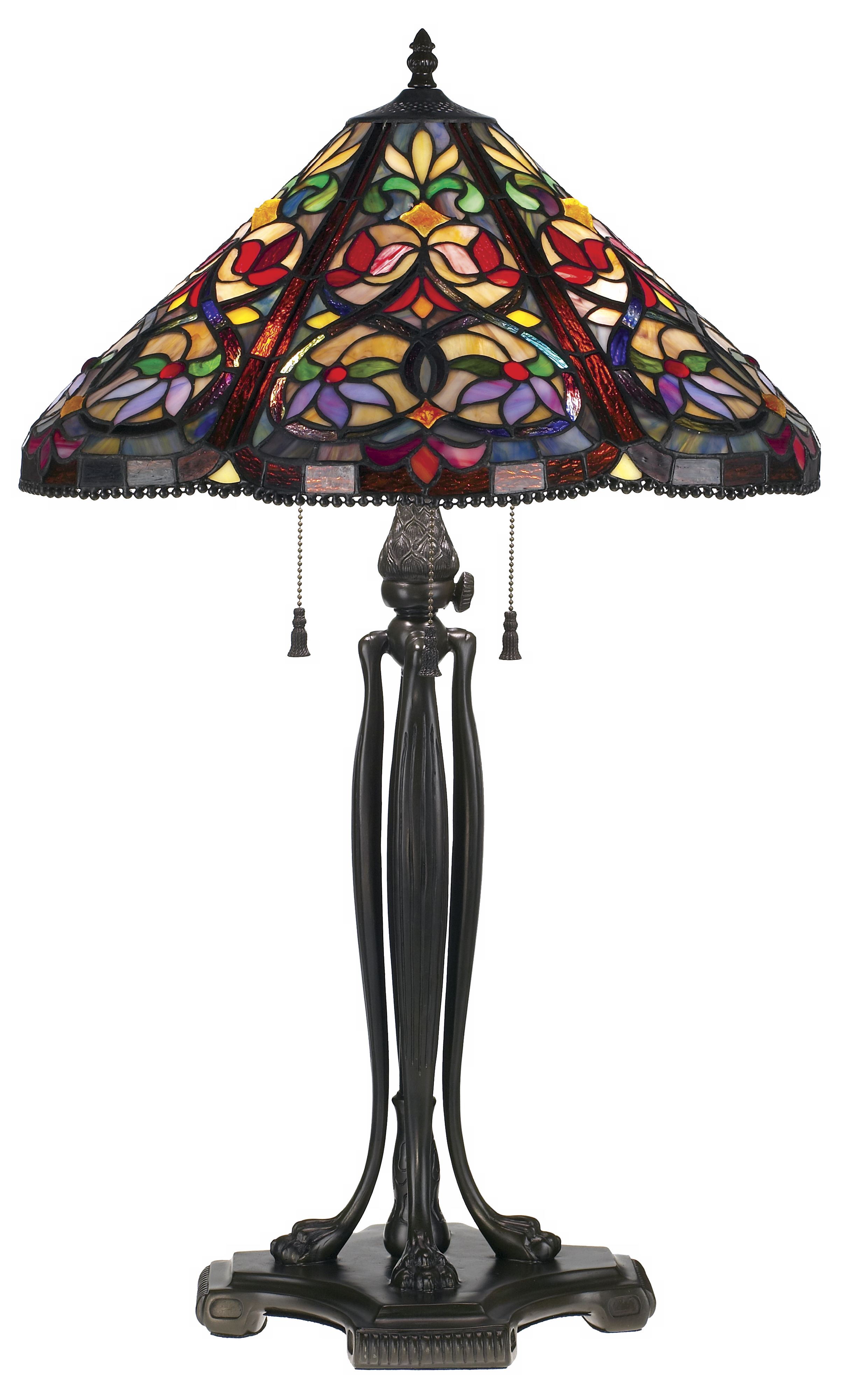 La Fleur Collection Flower Vine Tiffany Table Lamp
