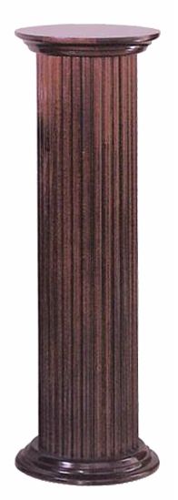 Fluted Cherry Brown Pedestal Plant Stand