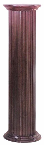 Cherry Brown Fluted Pedestal Plant Stand