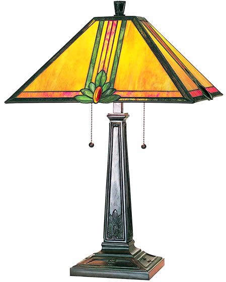 Lite Source Oak Leaf Tiffany Table Lamp