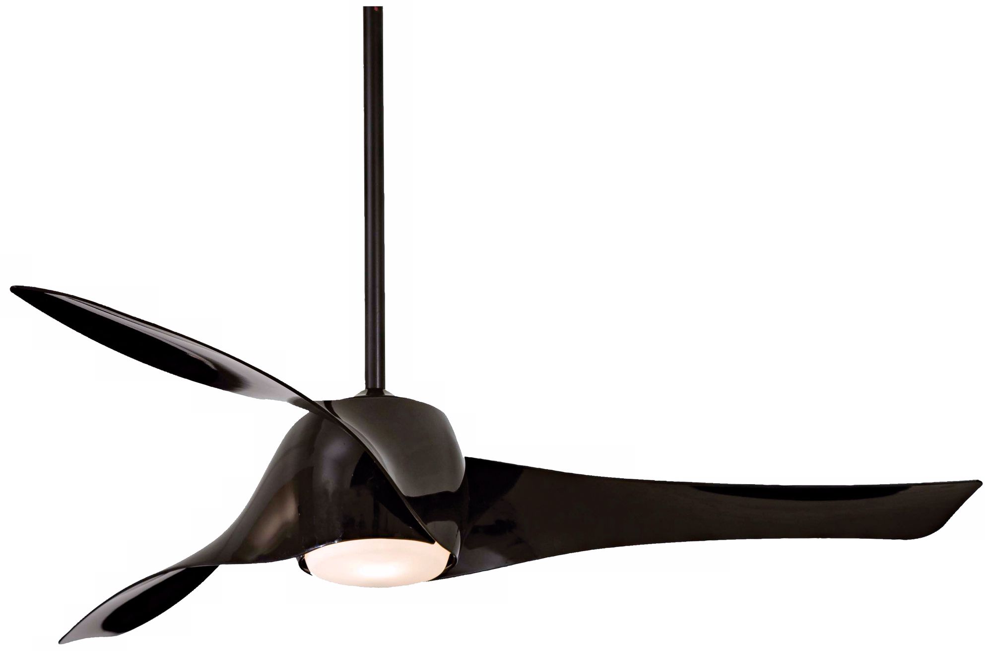 58" Artemis High Gloss Black Ceiling Fan