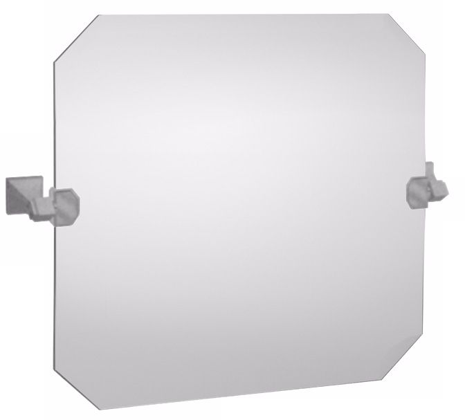 Tilt Nickel Finish 28" Wide Wall Mirror