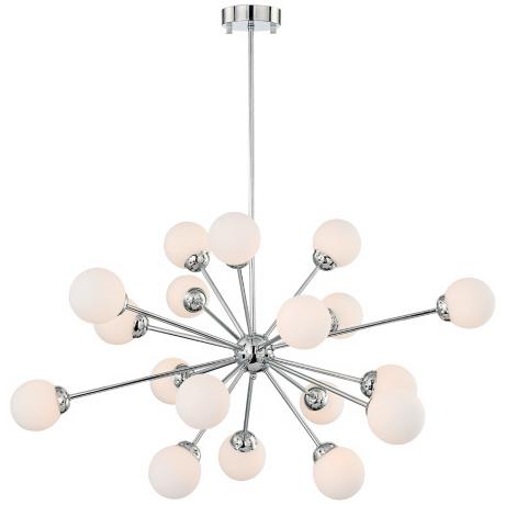 Possini Euro Design Opal Glass Pendant Chandelier