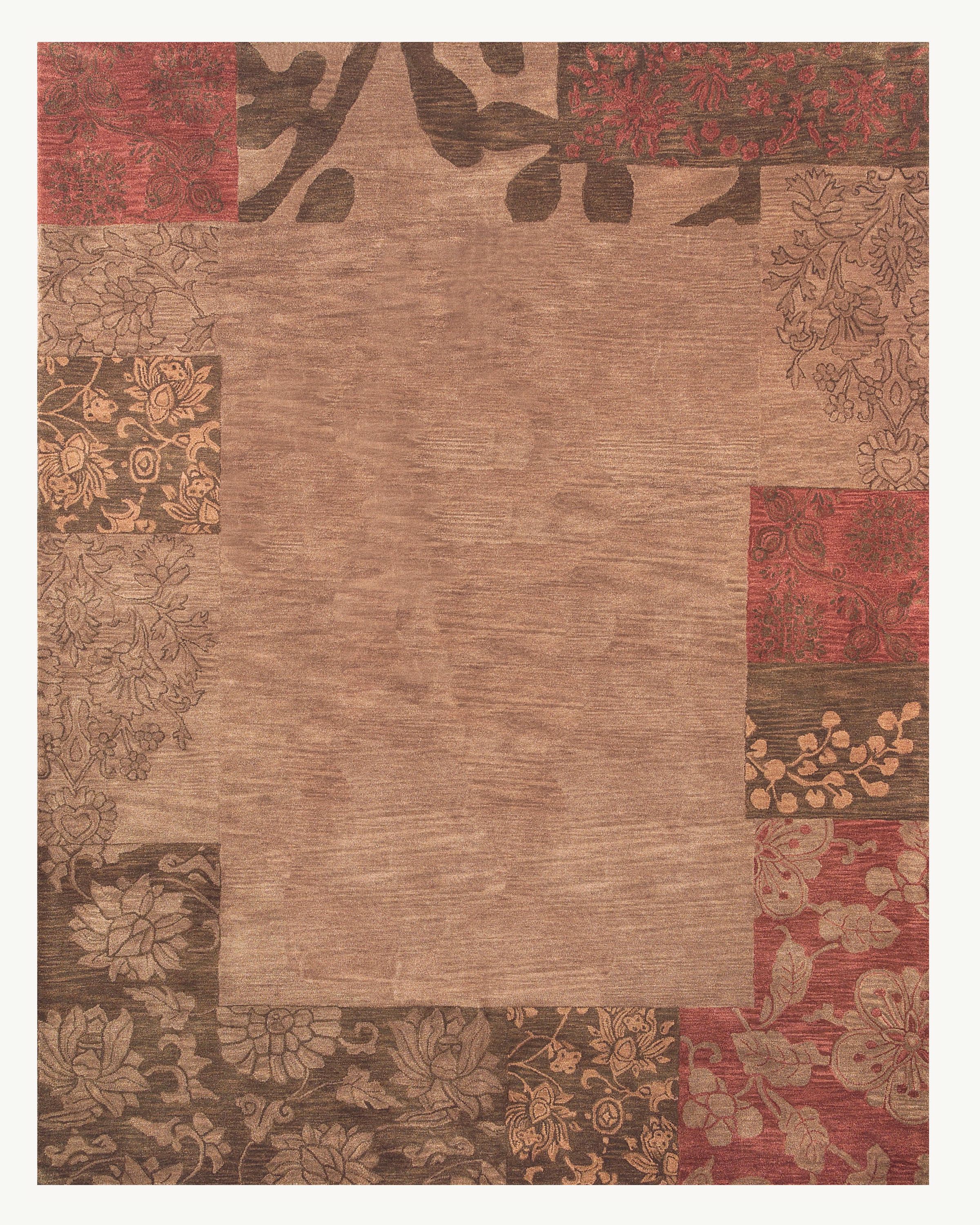 Mantra Tufted Organic Border Rug