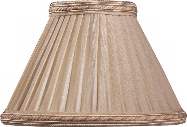 Tan Pleated Lamp Shade 3x7x5 (Clip-On)