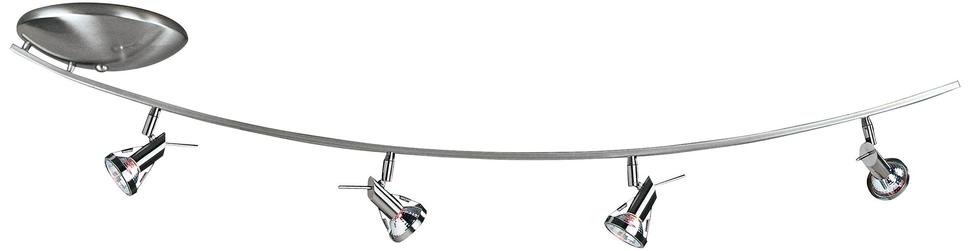 Versahl Matte Chrome 4-Spotlight  Offset Arc Track Fixture
