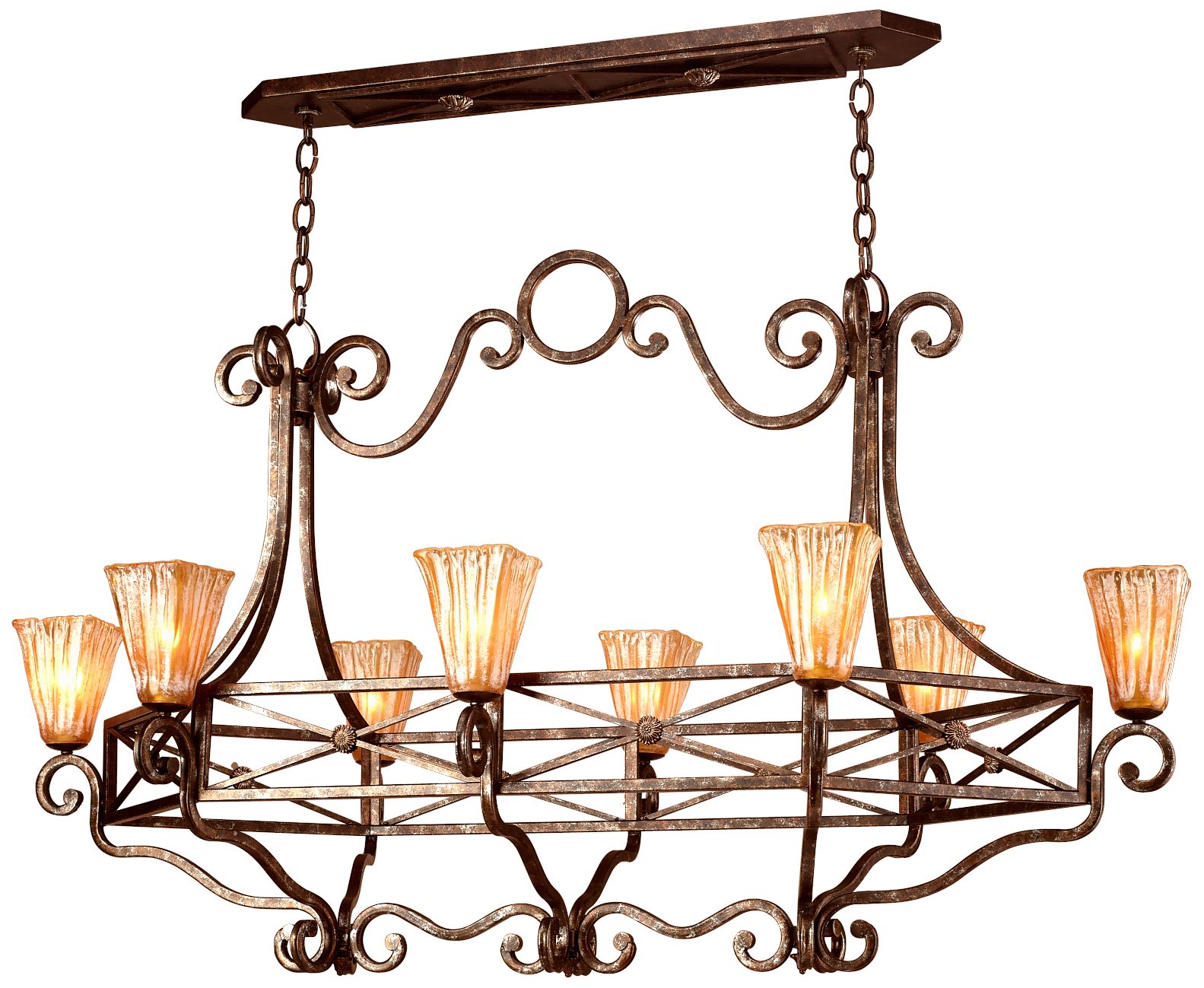 Fredrick Ramond Da Vinci Island Pot Rack Chandelier