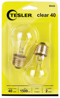 Tesler 40 Watt 2 Pack Clear Ceiling Fan Light Bulbs 96430
