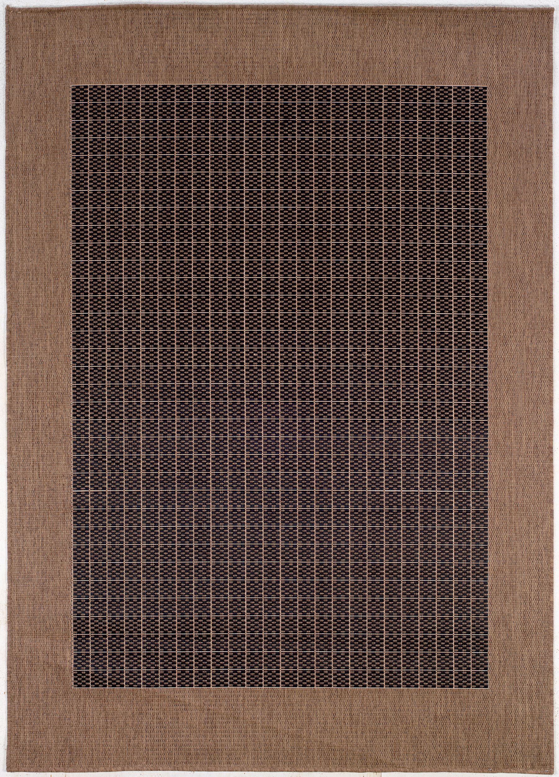 Checkered Field Black-Cocoa Outdoor Rug