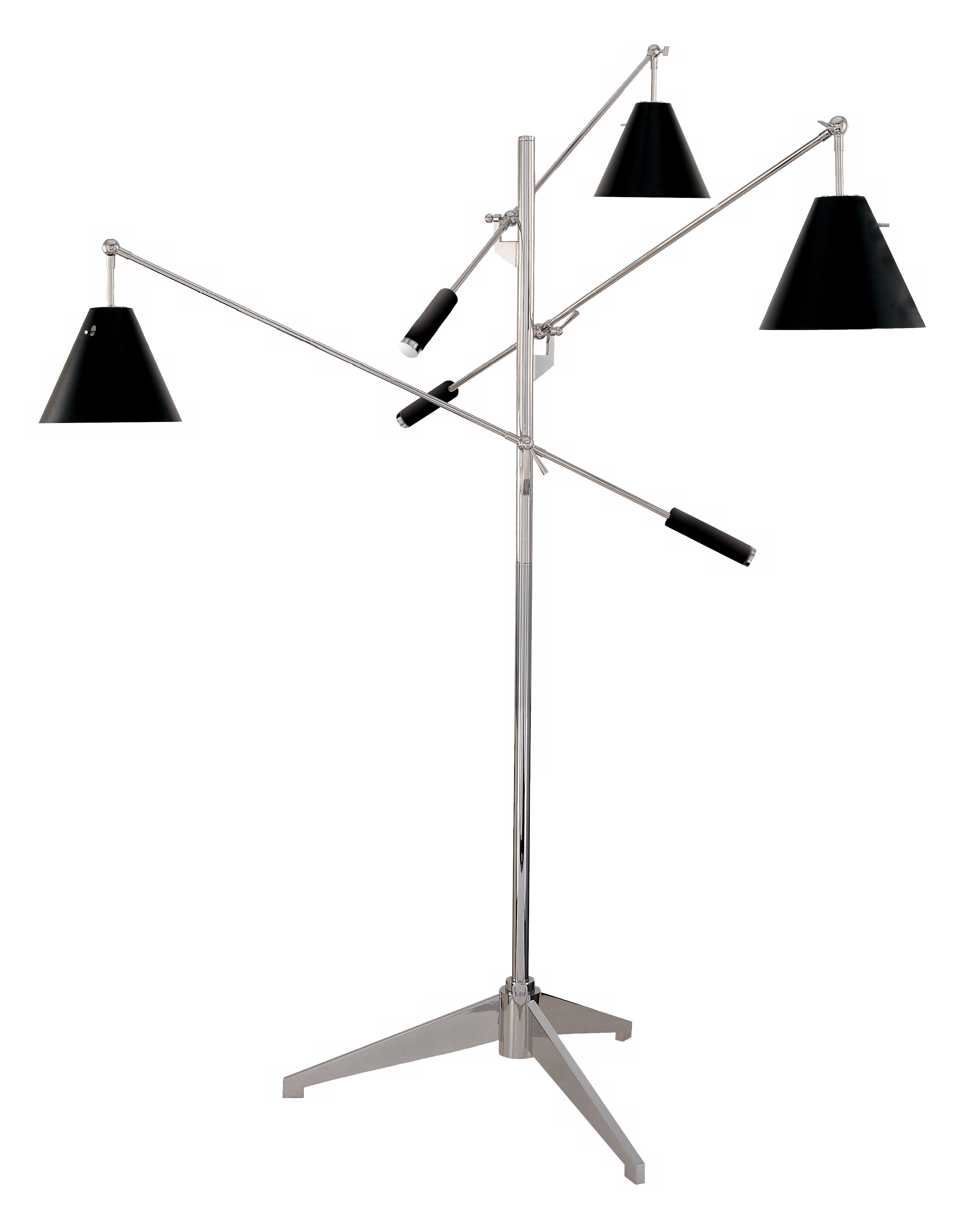 Sonneman Treluci Black Floor Lamp