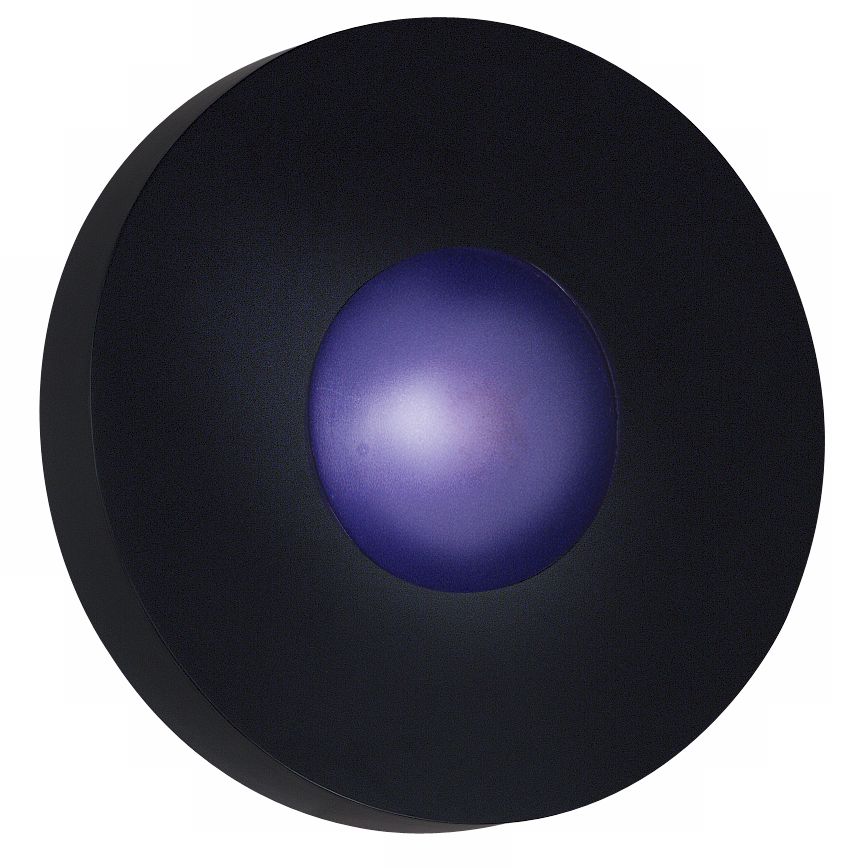 Burst Black Round 9 1/2" Wide Outdoor Wall or Ceiling Light