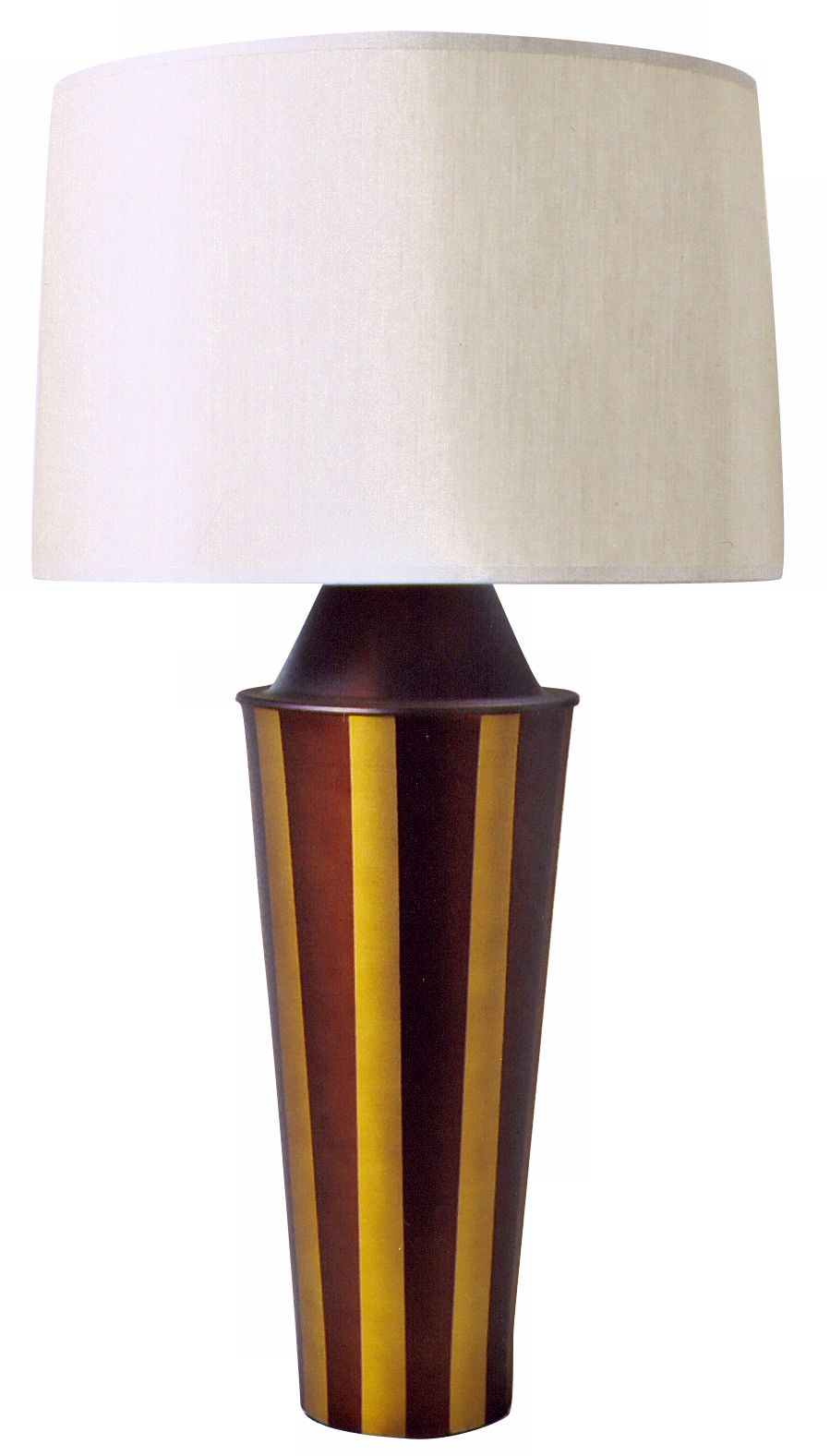 Babette Holland Brown Striped Gemini Table Lamp