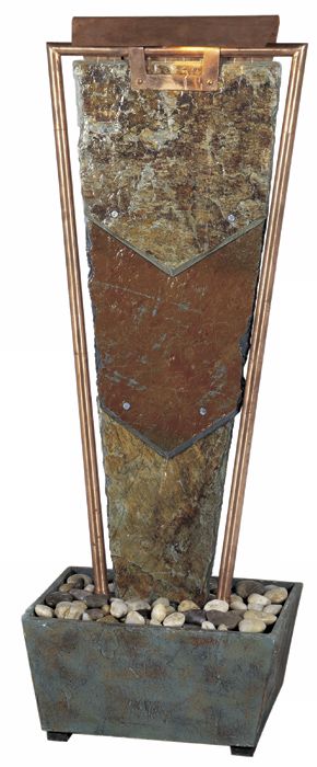 Copper Framed Triple Layer Indoor - Outdoor Floor Fountain