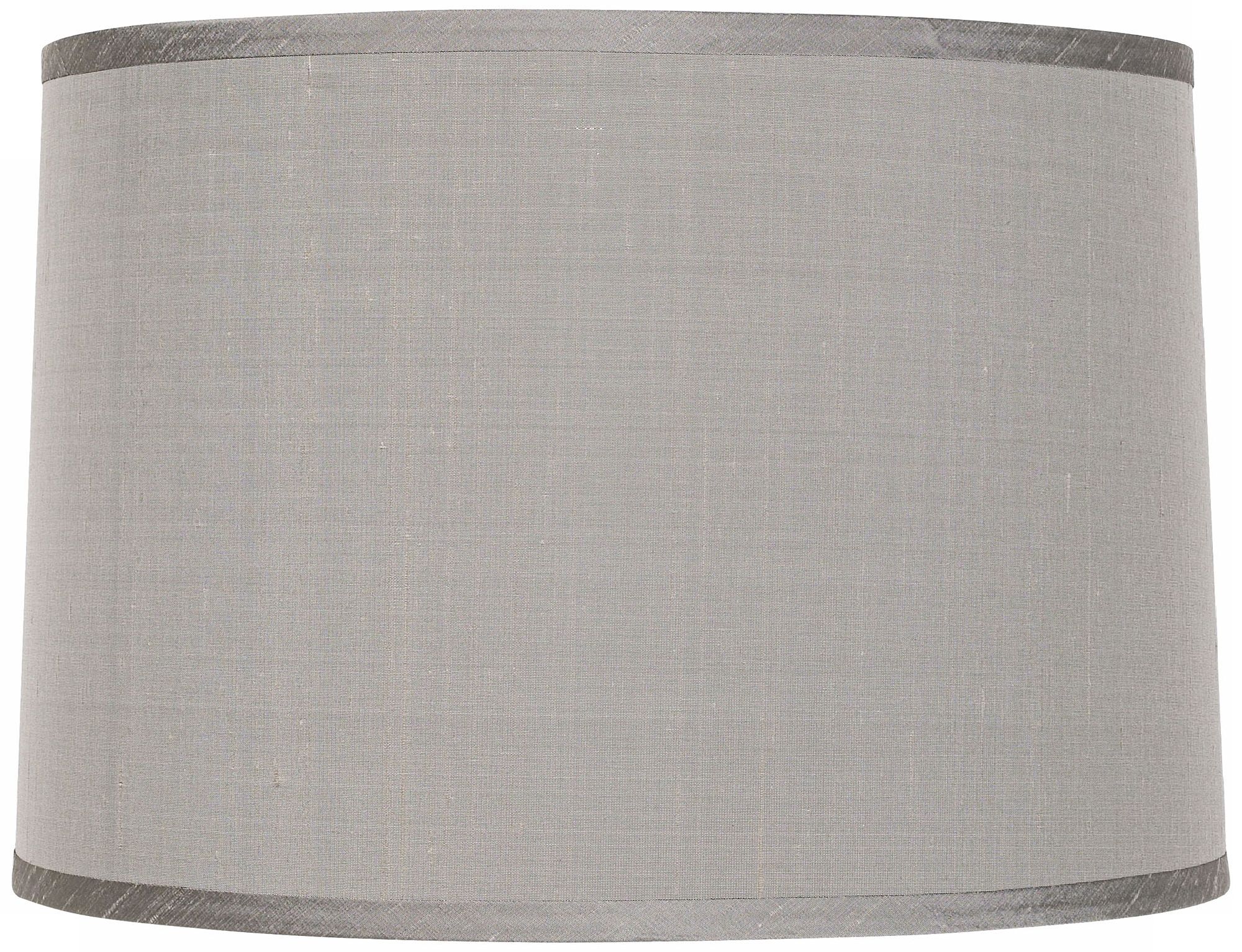 Platinum Gray Dupioni Lamp Shade 15x16x11x11 (Spider)