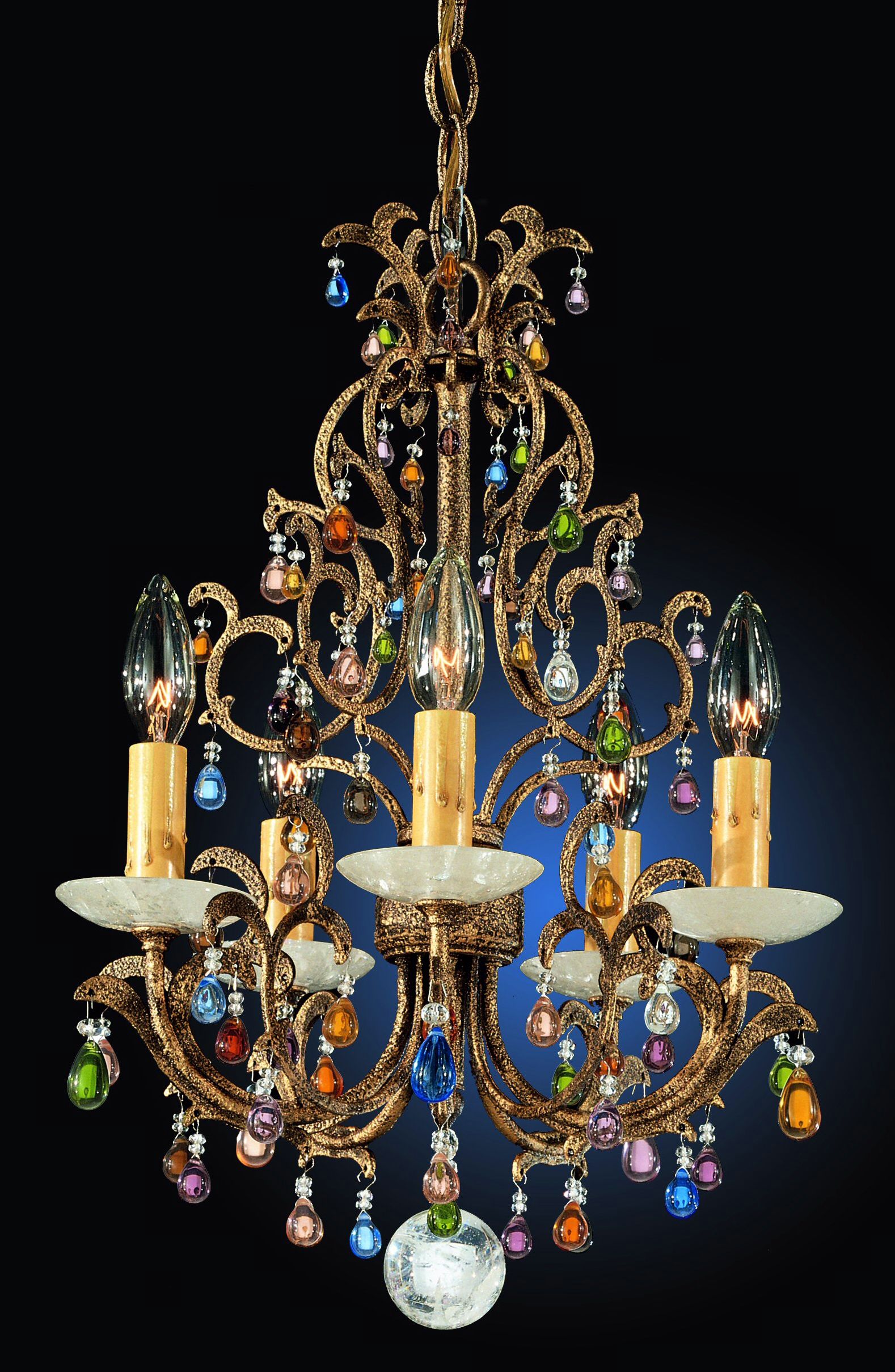 Schonbek Genesis Five Light Crystal Chandelier