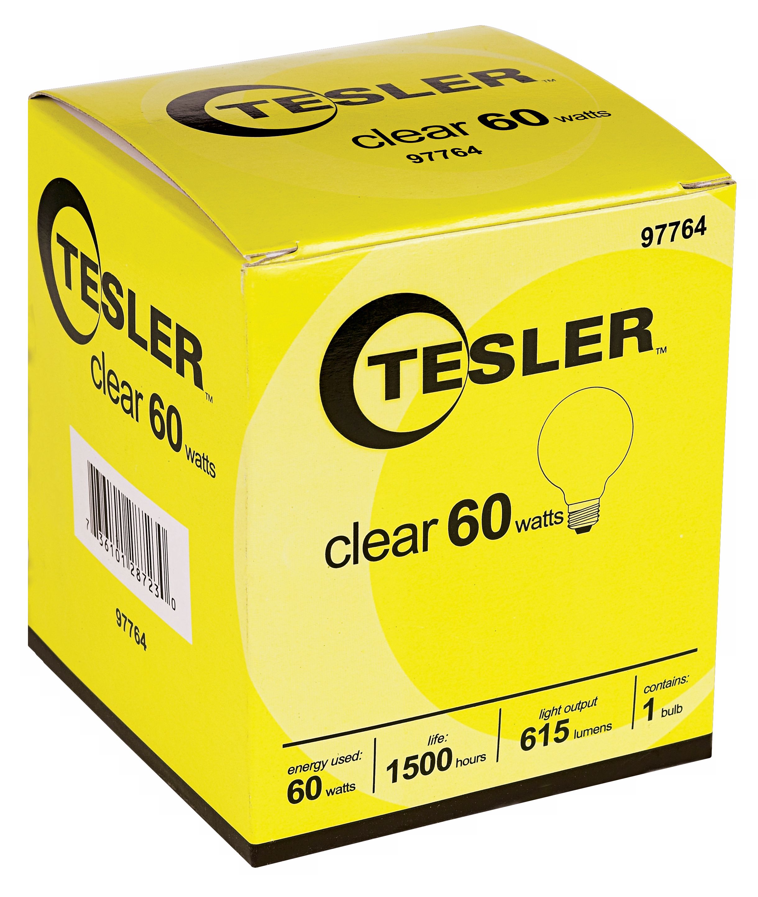 Tesler 60 Watt G25 Clear Glass Light Bulb