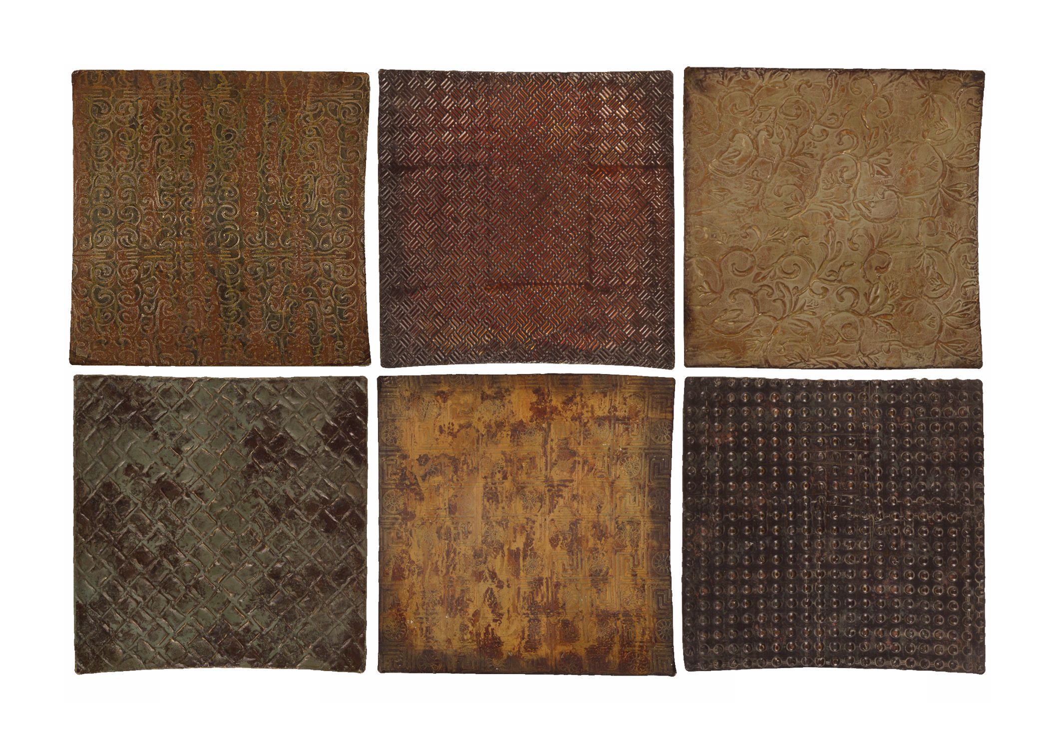 Uttermost Set of 6 Concave Squares Metal Wall Art