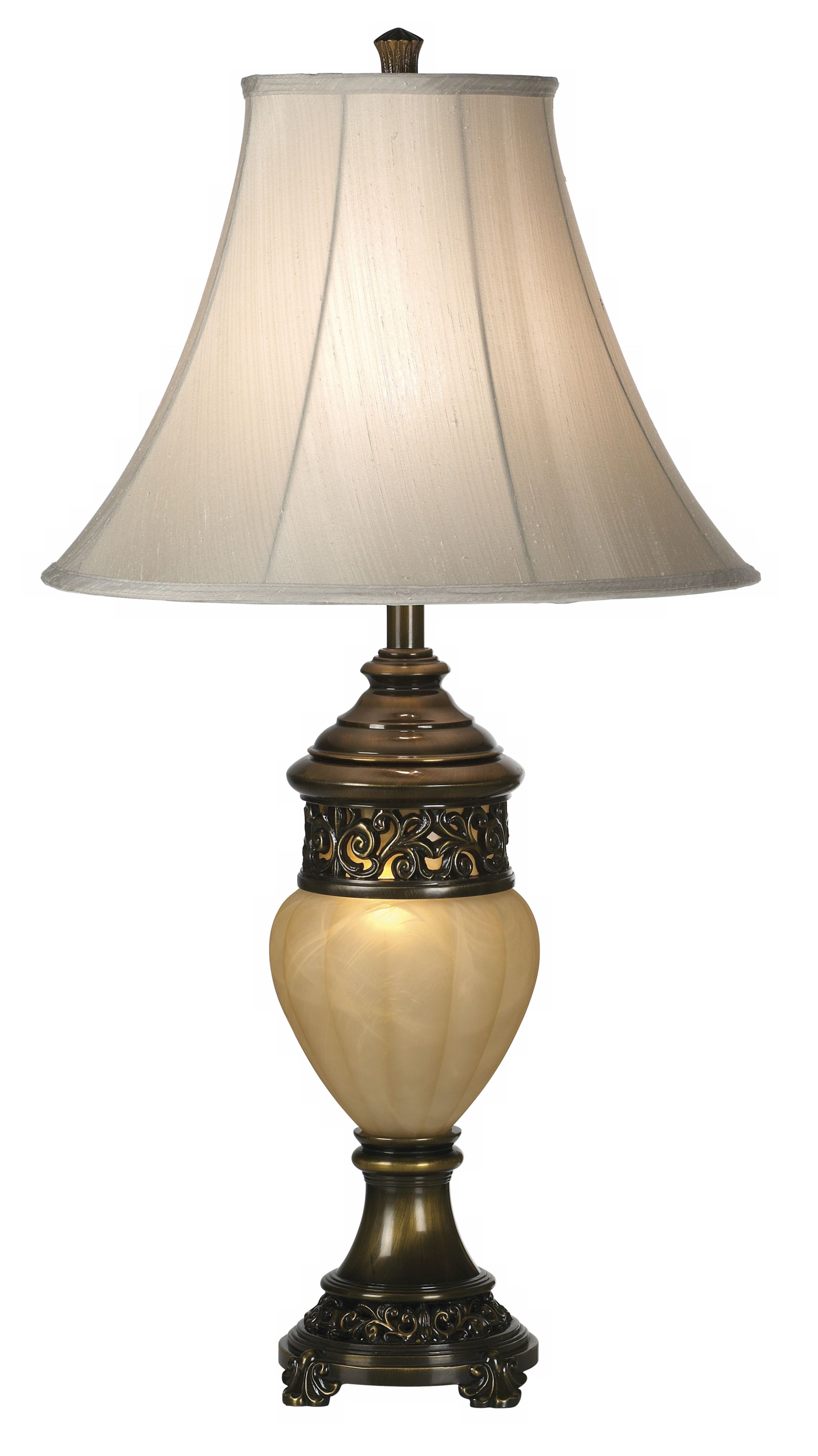 Alabaster Urn With Night Light Table Lamp